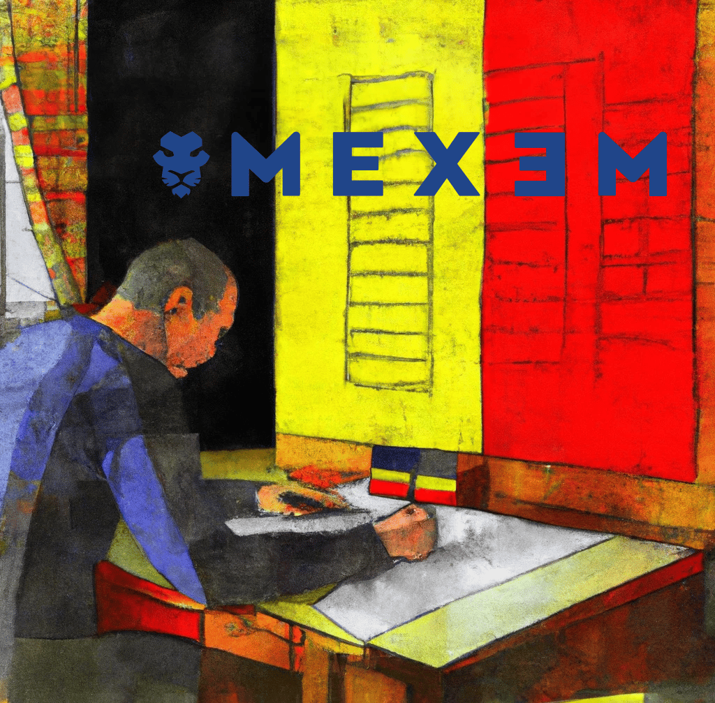 Person sitting down declaring their MEXEM account on paper