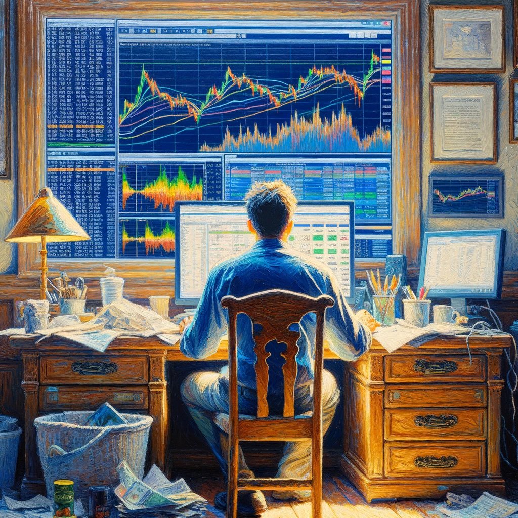 Person sitting down at a computer looking at tips for ETF investing