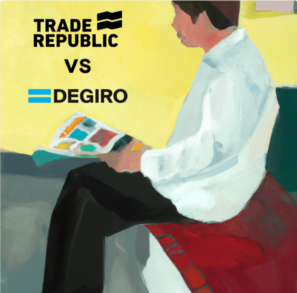 Logos of Trade Republic and DEGIRO