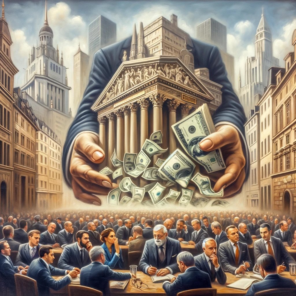An oil painting of payment for order flow (PFOF) in Europe (by DALL-E)