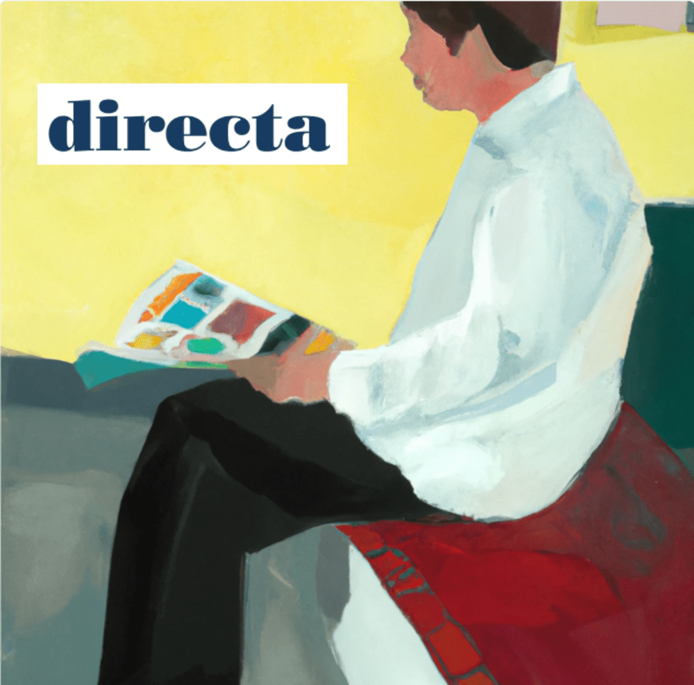 Person sitting down reviewing Directa's brokerage platform