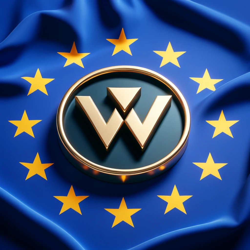 Logo of Wealthfront on a European flag