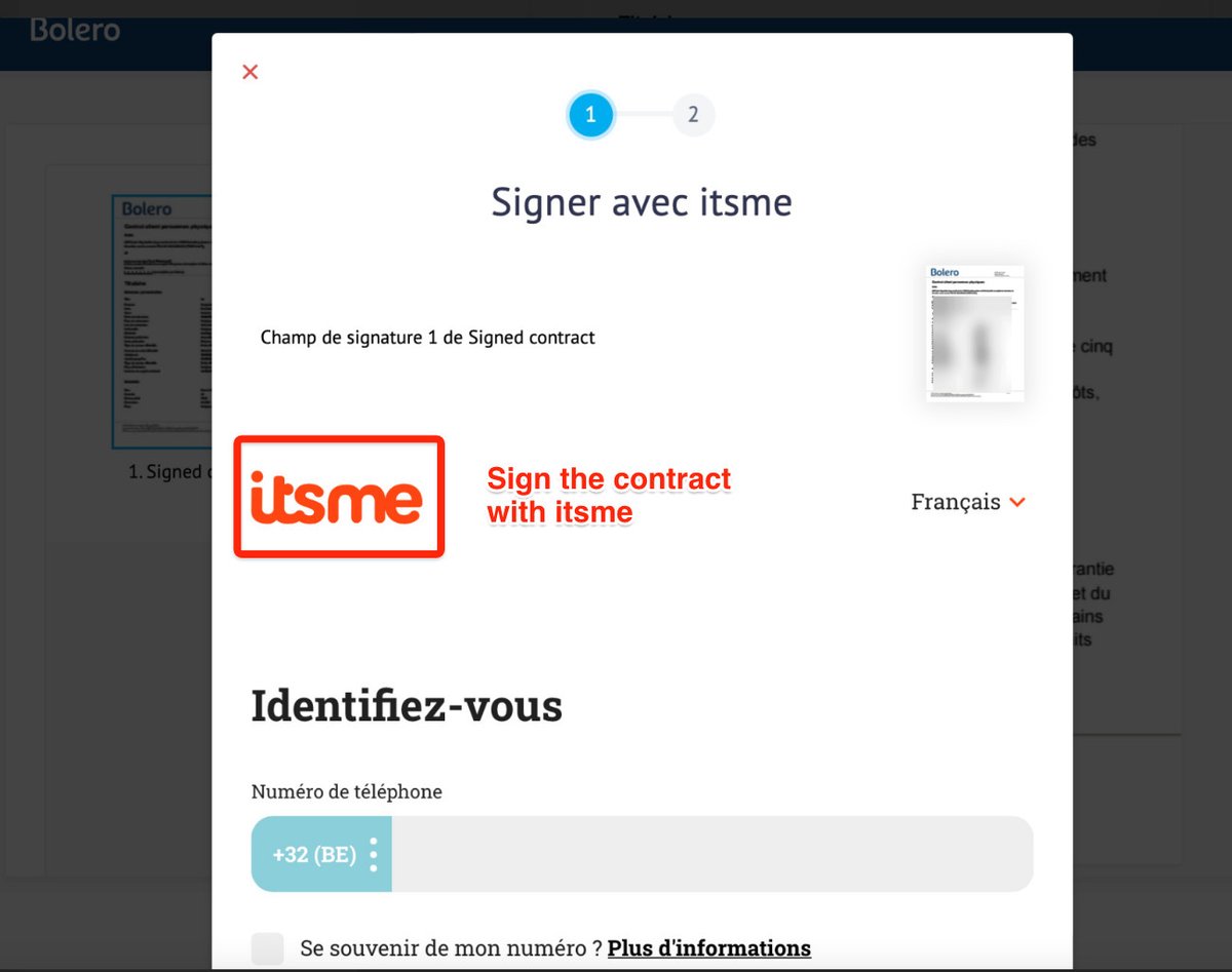 Connecte-toi à Bolero avec itsme