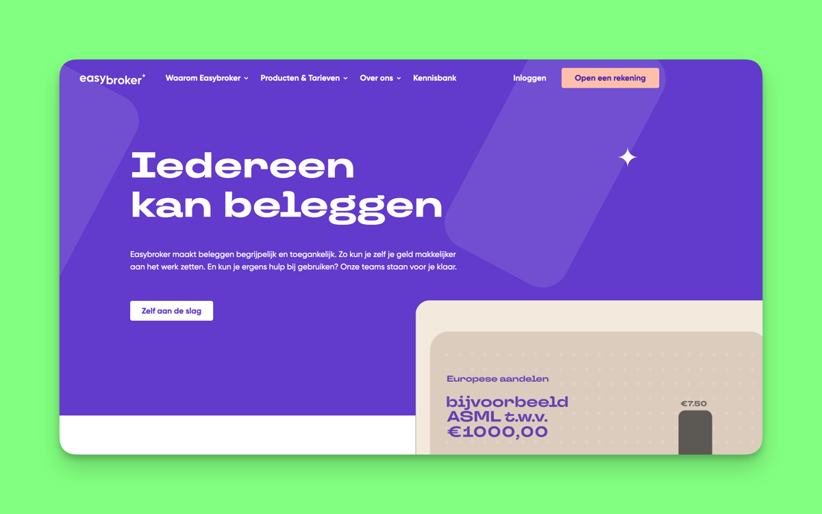 Website van Easybroker